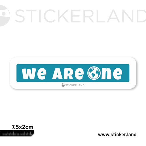 Stickerland India We Are One Sticker 7.5x2 CM (Pack of 1)