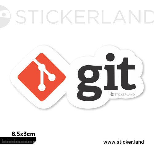 Stickerland India Git Sticker 6.5x3 CM (Pack of 1)