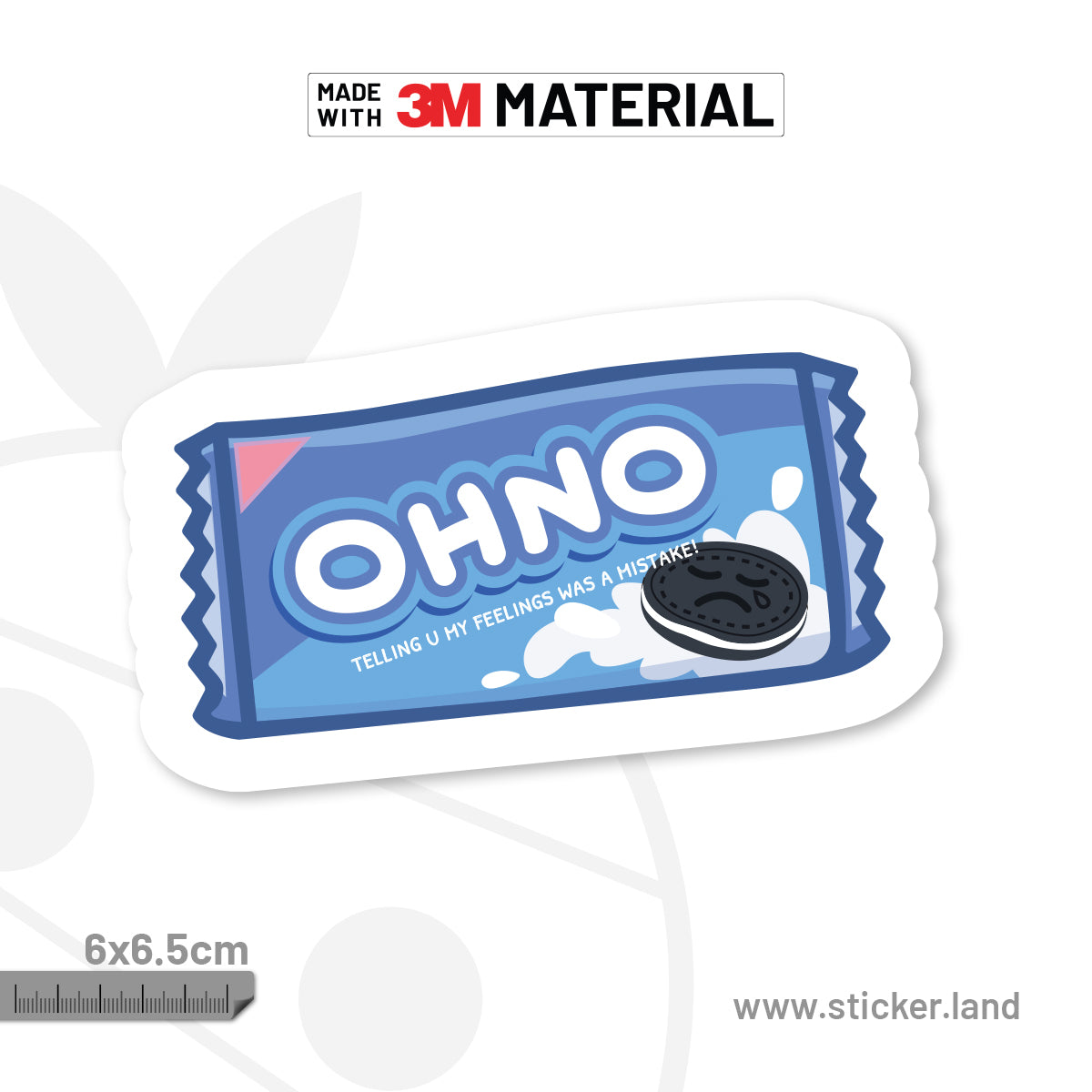 Stickerland India OH-NO Oreo Sticker 6x3.5 CM (Pack of 1) – STICKERLAND