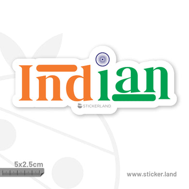 Stickerland India Indian Sticker 5x2.5 CM (Pack of 1)