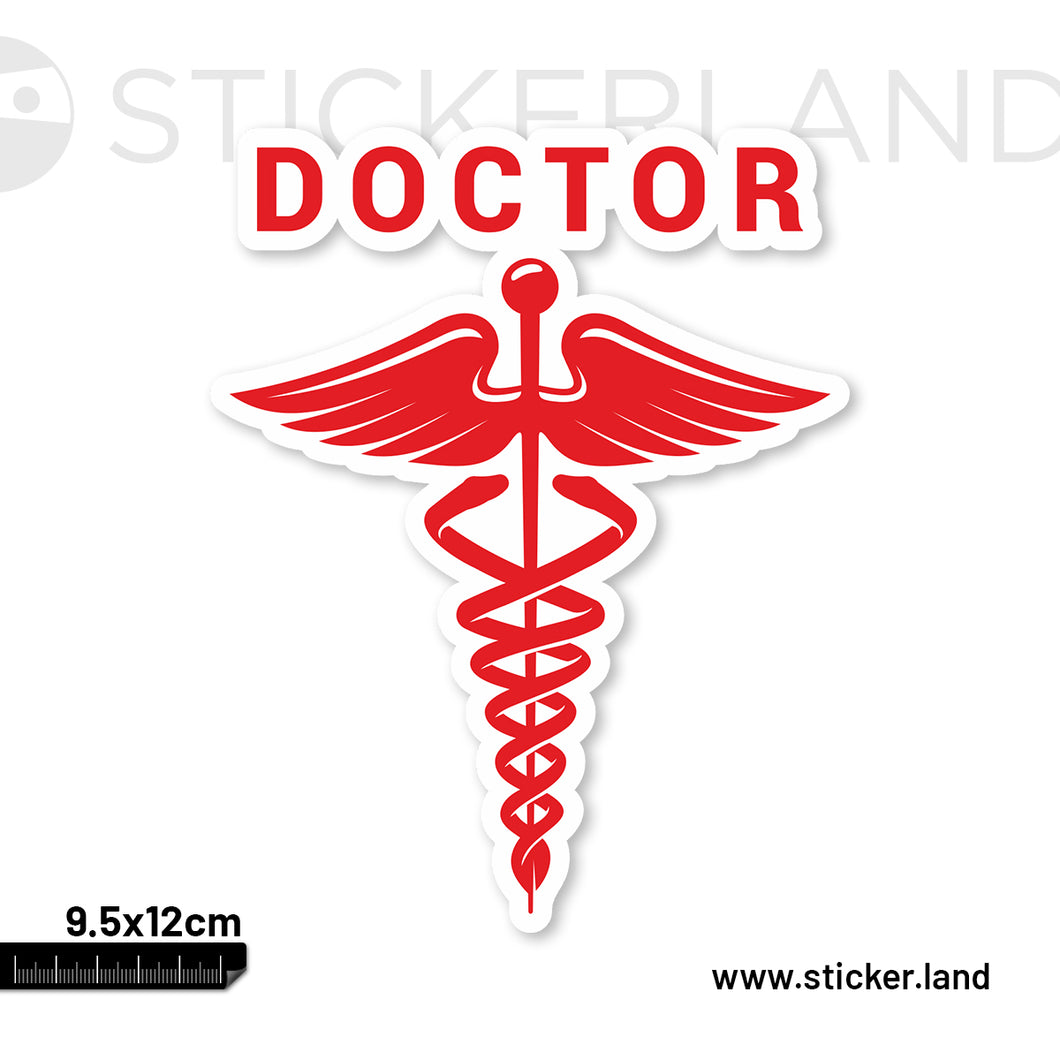 Stickerland India Doctor Car Sticker 9.5x12 CM (Pack of 2)