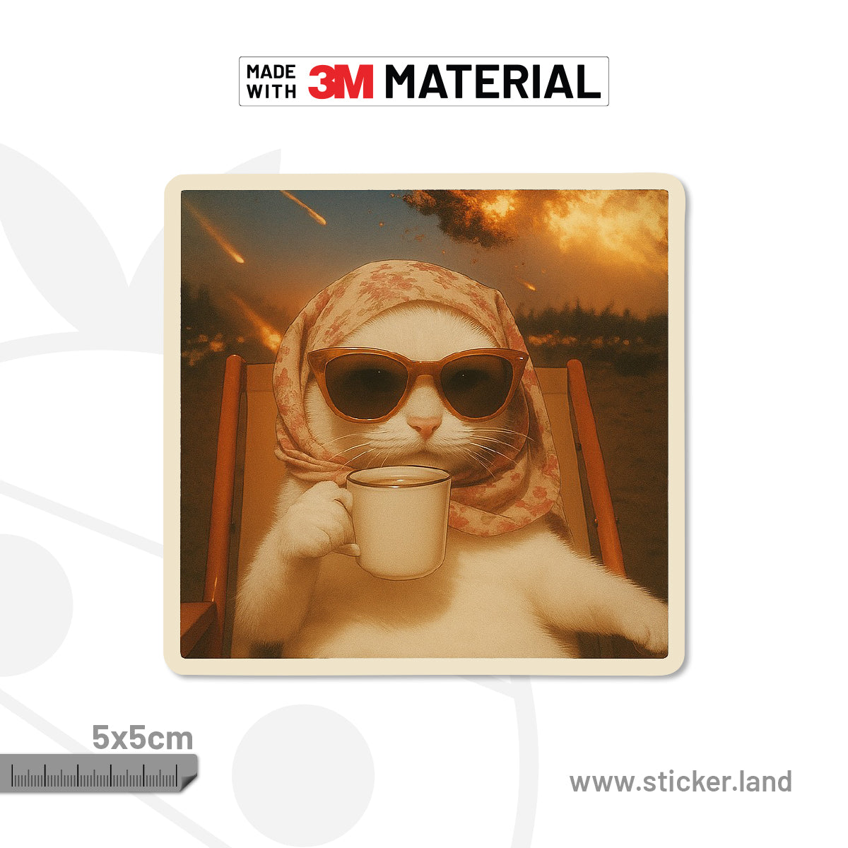 Stickerland India Crisis Couture Cat_5x5cm (Pack of 1)