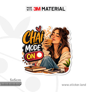 Stickerland India Chai Fuelled Vibes Laptop Sticker – 5x5 cm (Pack of ...