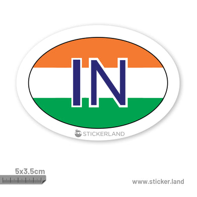Stickerland India Identity Sticker 5x3.5 CM (Pack of 1)