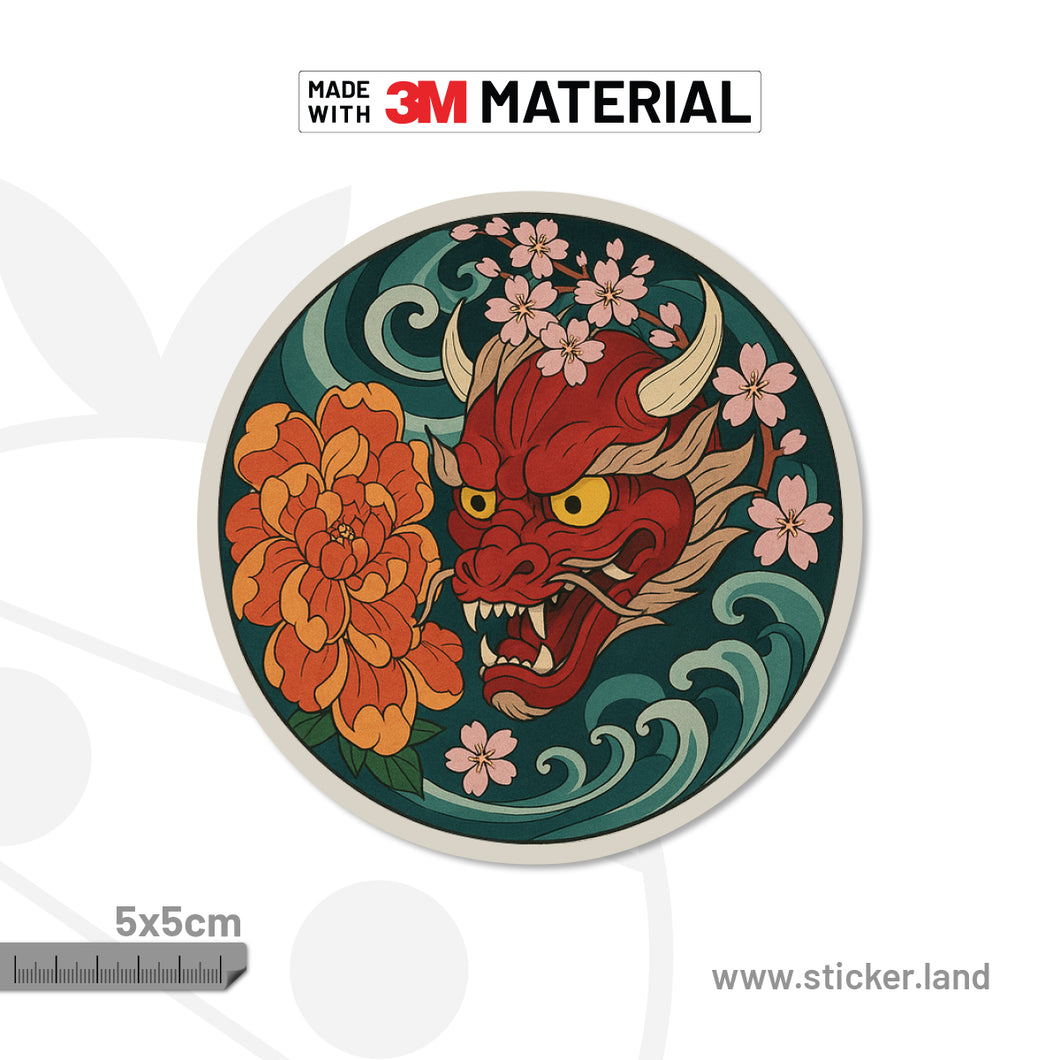 Stickerland India Dragon Bloom Storm India_5x5cm (Pack of 1)