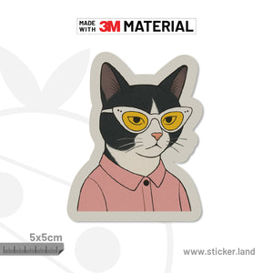 Stickerland India Too Cool Cat India_5x5cm Pack of 1)