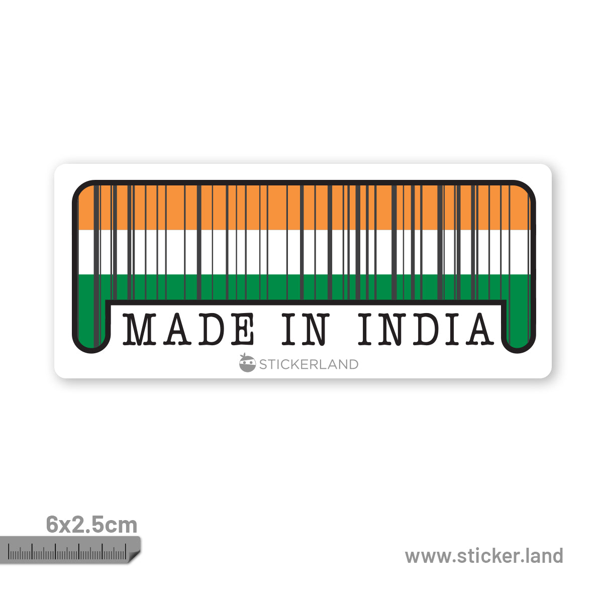 Stickerland India Made in India Barcode Sticker 6x2.5 CM (Pack of 1 ...