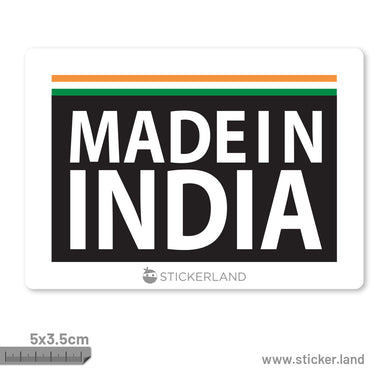 Stickerland India Made in India  Sticker 5x3.5 CM (Pack of 1)