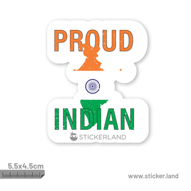 Stickerland India Patriotic Proud Indian Sticker 5.5x4.5 CM (Pack of 1)