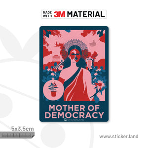Stickerland India mother of democracy Sticker 3.5x5 CM (Pack of 1)