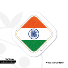 Load image into Gallery viewer, Stickerland India Indian Flag Stitched Diamond Sticker 5x5 CM (Pack of 1)