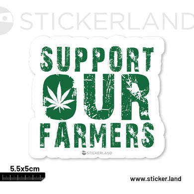 Stickerland India Support Our Farmers  Sticker 5.5x5 CM (Pack of 1)