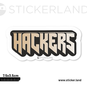 Stickerland India  Hackers Sticker 7.5x3.5 CM (Pack of 1)