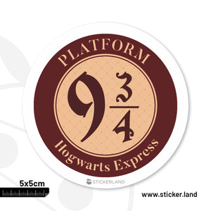 Stickerland India Platform Nine Three By Four Sticker 5x5 CM (Pack of 1)