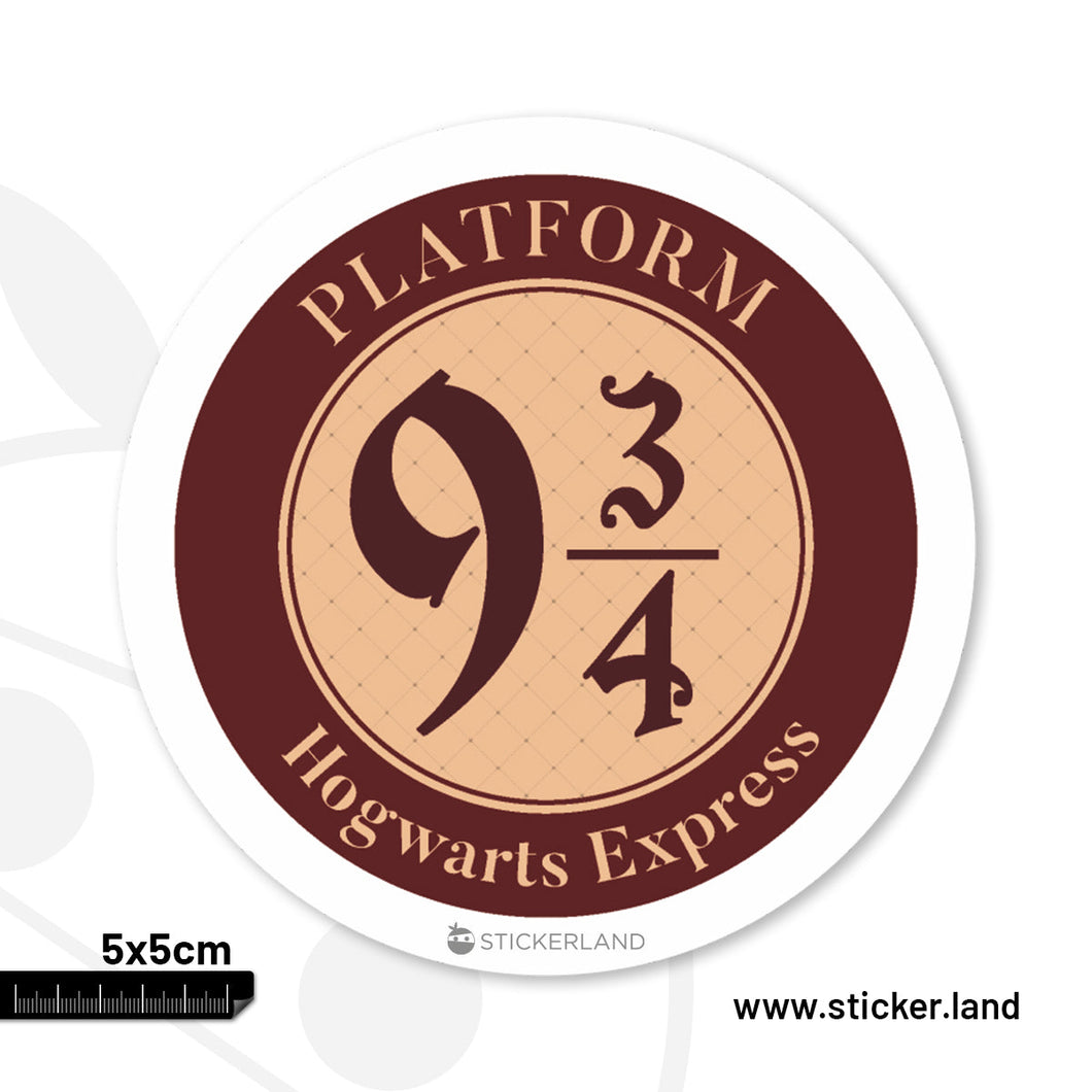 Stickerland India Platform Nine Three By Four Sticker 5x5 CM (Pack of 1)