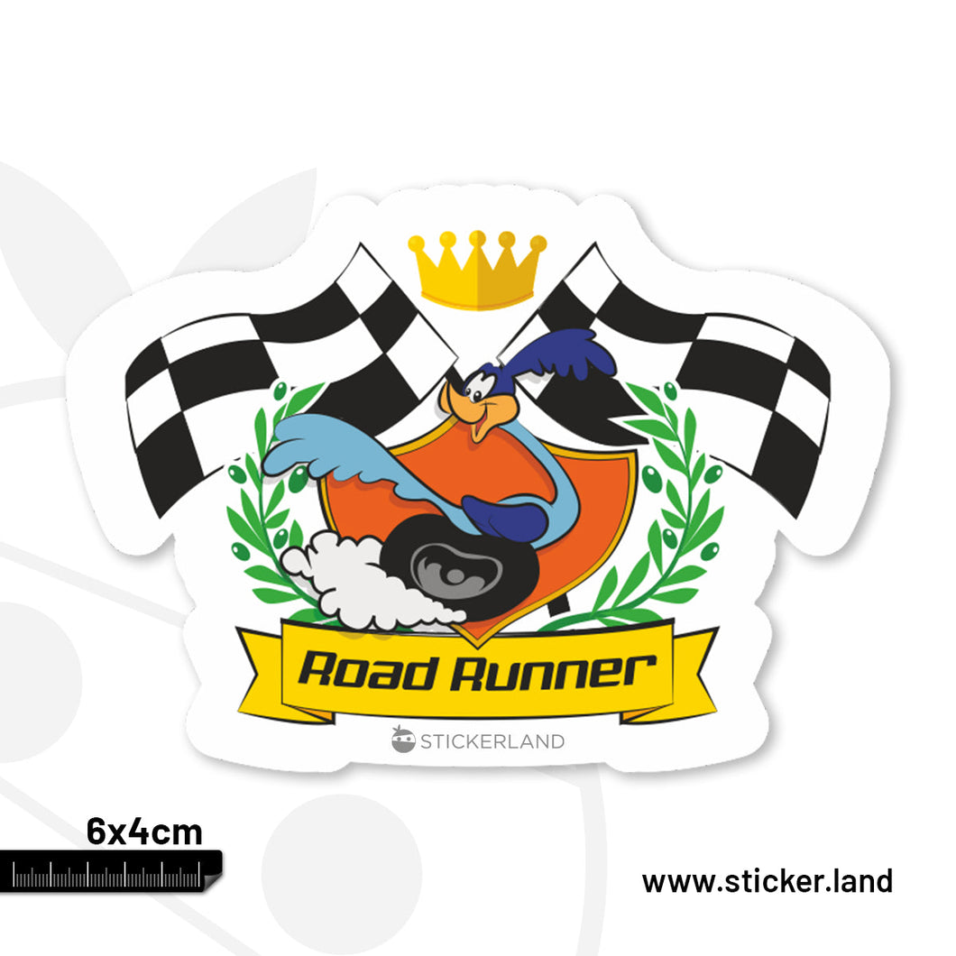 Stickerland India  Road Runner Sticker 6x4 CM (Pack of 1)
