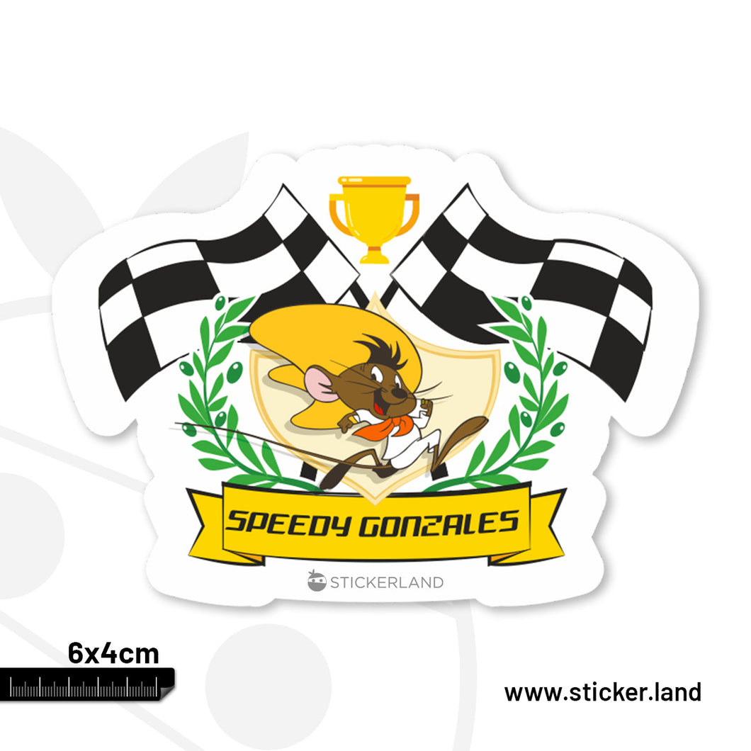 Stickerland India  Speedy Gonzalez Sticker 6x4 CM (Pack of 1)