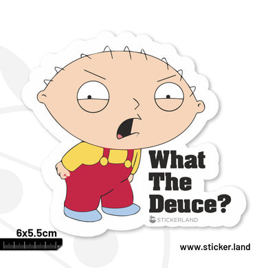 Stickerland India  What The Deuce Sticker 6x5.5 CM (Pack of 1)