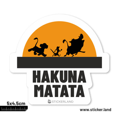 Stickerland India  Hakuna Matata Sticker 5x4.5 CM (Pack of 1)