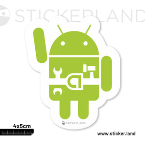 Stickerland India Android Developer Sticker 4x5 CM (Pack of 1)