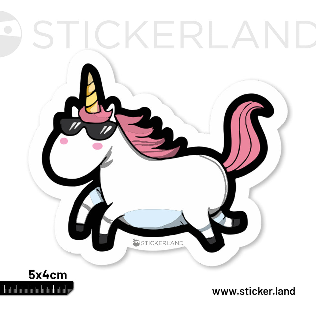 Stickerland India  Jumping Unicorn Sticker 5x4 CM (Pack of 1)
