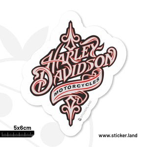 Stickerland India Harley Davidson Retro Sticker 5x6 CM (Pack of 1)