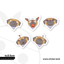 Load image into Gallery viewer, Stickerland India Dog Emoji Set of 9 Sticker 4x3.5 CM (Pack of 1)