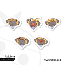 Load image into Gallery viewer, Stickerland India Dog Emoji Set of 9 Sticker 4x3.5 CM (Pack of 1)