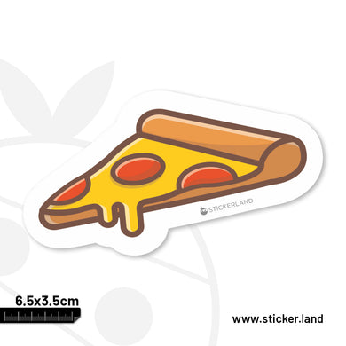 Stickerland India Pizza Slice Sticker 6.5x3.5 CM (Pack of 1)