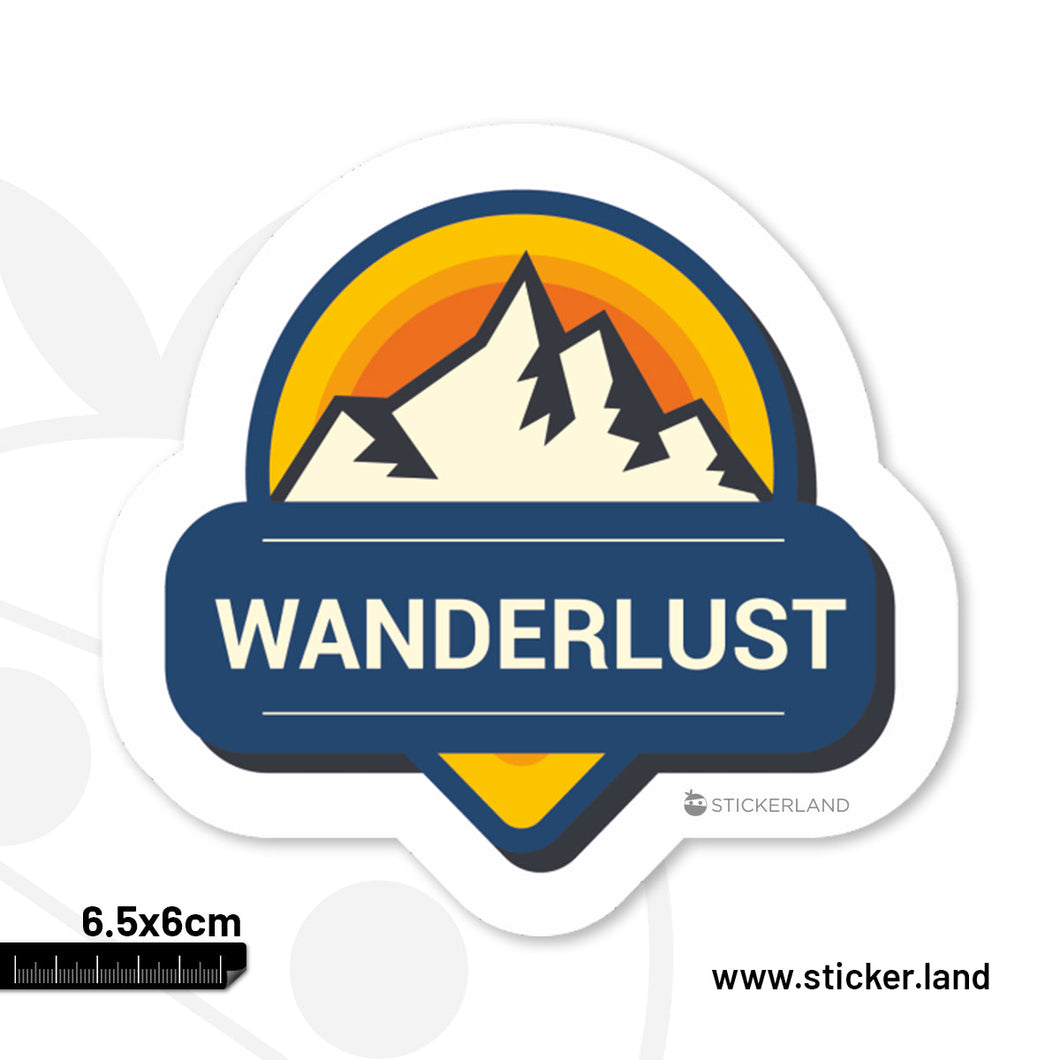 Stickerland India Wanderlust  Sticker 6.5x6 CM (Pack of 1)