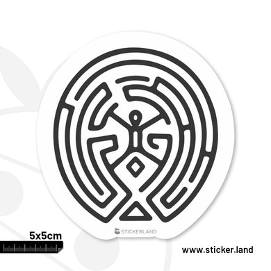 Stickerland India Maze  Sticker 5x5 CM (Pack of 1)