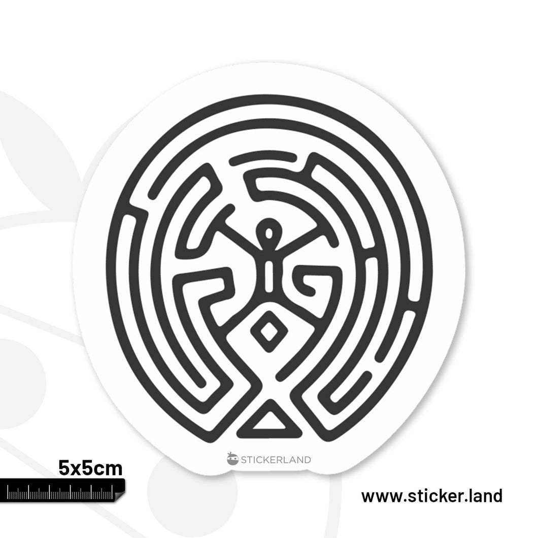 Stickerland India Maze  Sticker 5x5 CM (Pack of 1)