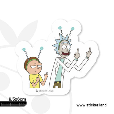 Stickerland India Ricky Morty Sticker 6.5x6 CM (Pack of 1)