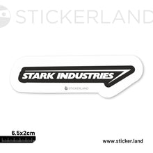 Load image into Gallery viewer, Stickerland India Stark Industries Black Sticker 6.5x2 CM (Pack of 1)