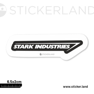 Stickerland India Stark Industries Black Sticker 6.5x2 CM (Pack of 1)
