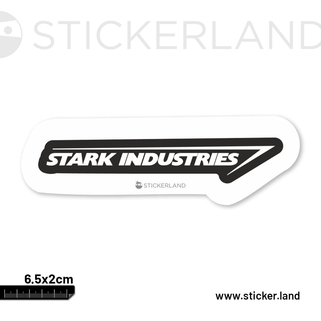 Stickerland India Stark Industries Black Sticker 6.5x2 CM (Pack of 1)