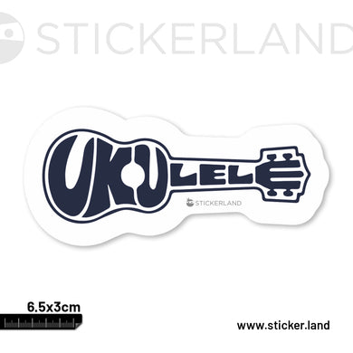 Stickerland India Ukulele Guitar Sticker 6.5x3 CM (Pack of 1)