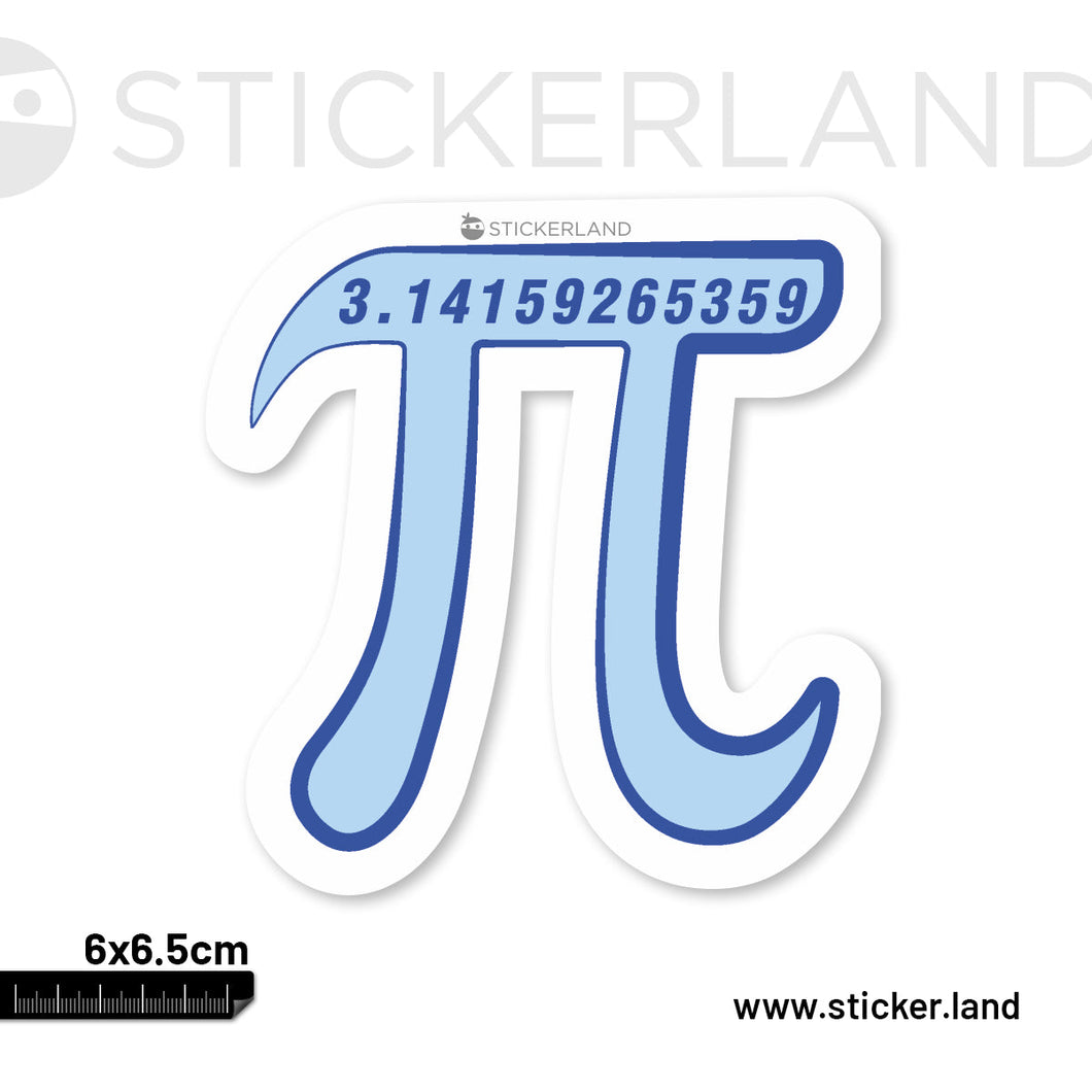 Stickerland India Pi Music Sticker 6x6.5 CM (Pack of 1)