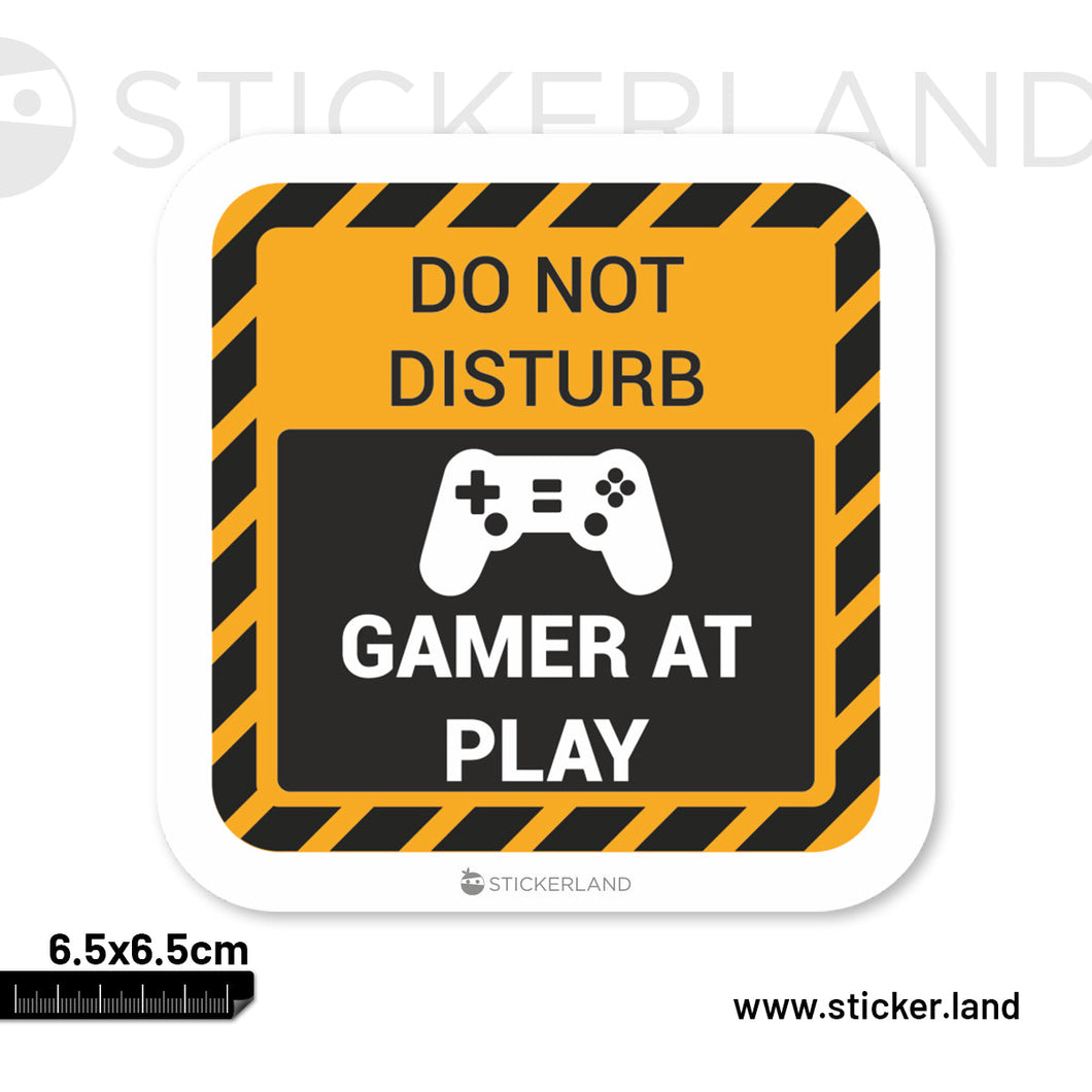 Stickerland India Do Not Disturb Gamer At Play Sticker 6.5x6.5 CM (Pack of 1)