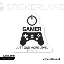 Load image into Gallery viewer, Stickerland India Gamer Just One More Level Sticker 6.5x6.5 CM (Pack of 1)