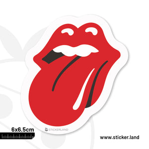 Stickerland India Rolling Stone Lip & Tongue Sticker 6x6.5 CM (Pack of 1)